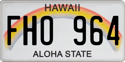 HI license plate FHO964