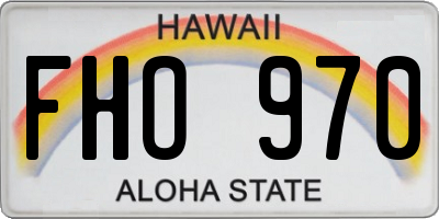HI license plate FHO970