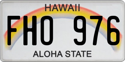 HI license plate FHO976