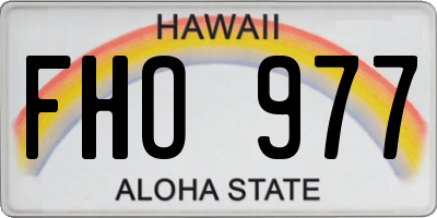 HI license plate FHO977