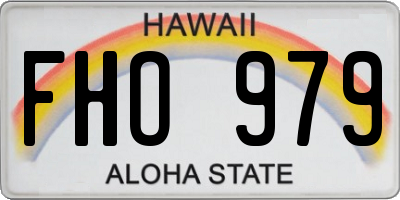 HI license plate FHO979