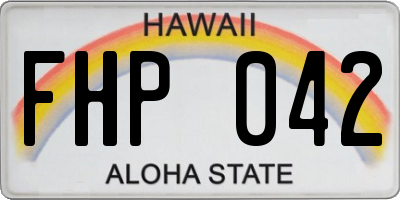 HI license plate FHP042