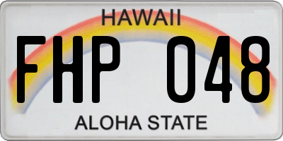 HI license plate FHP048