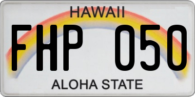 HI license plate FHP050