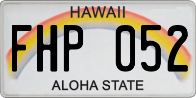 HI license plate FHP052