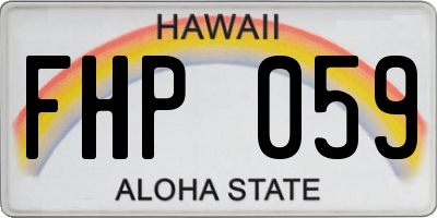 HI license plate FHP059