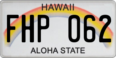 HI license plate FHP062