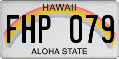 HI license plate FHP079