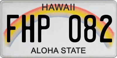 HI license plate FHP082
