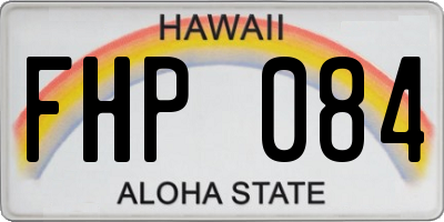 HI license plate FHP084