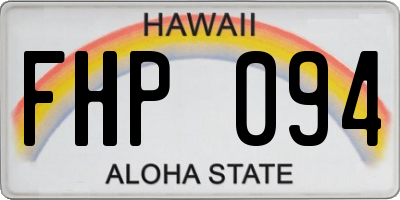 HI license plate FHP094