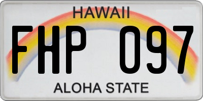 HI license plate FHP097