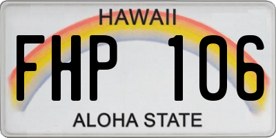 HI license plate FHP106