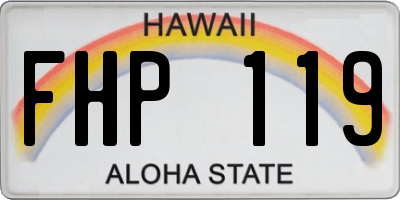 HI license plate FHP119