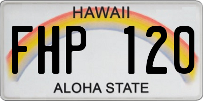HI license plate FHP120