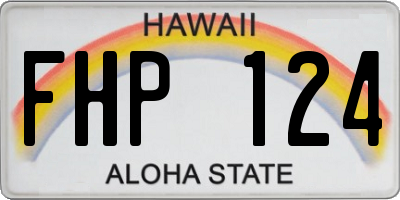 HI license plate FHP124