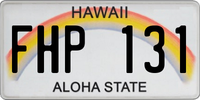 HI license plate FHP131