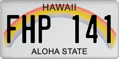 HI license plate FHP141