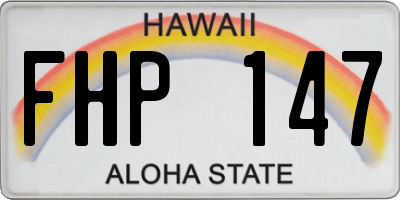 HI license plate FHP147