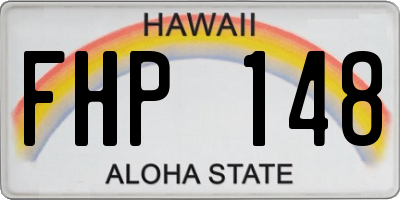 HI license plate FHP148