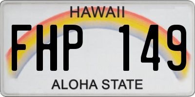 HI license plate FHP149