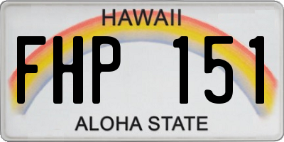 HI license plate FHP151
