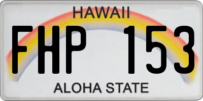 HI license plate FHP153