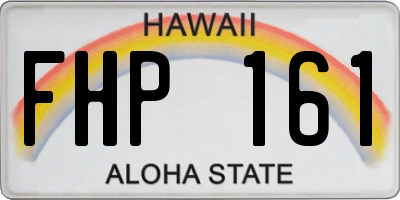 HI license plate FHP161