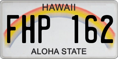 HI license plate FHP162