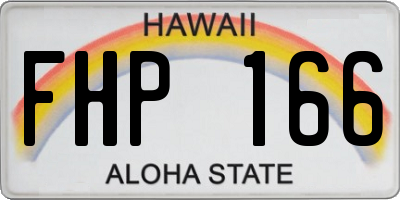 HI license plate FHP166