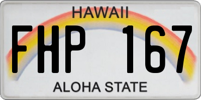 HI license plate FHP167