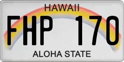 HI license plate FHP170