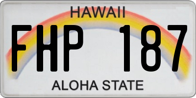 HI license plate FHP187