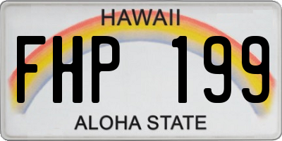 HI license plate FHP199