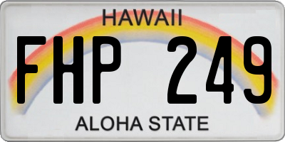 HI license plate FHP249