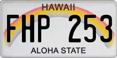 HI license plate FHP253