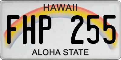HI license plate FHP255