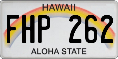 HI license plate FHP262