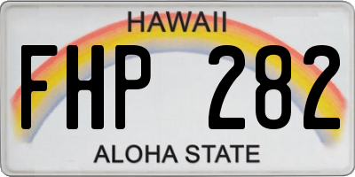 HI license plate FHP282