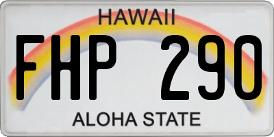 HI license plate FHP290
