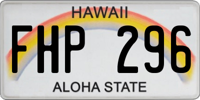 HI license plate FHP296