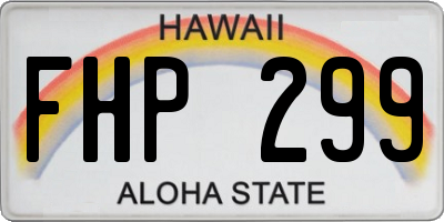 HI license plate FHP299