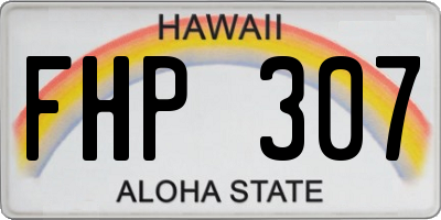 HI license plate FHP307