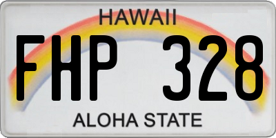HI license plate FHP328