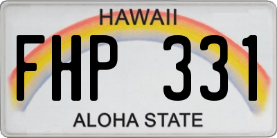 HI license plate FHP331