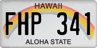 HI license plate FHP341