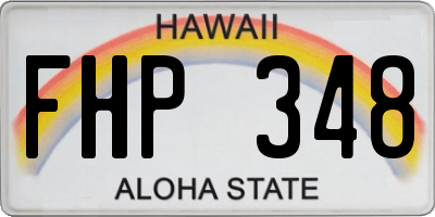 HI license plate FHP348