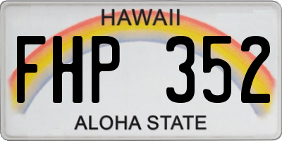 HI license plate FHP352