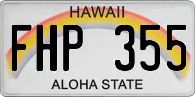 HI license plate FHP355