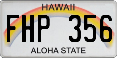 HI license plate FHP356